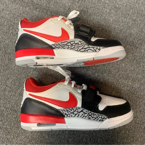 Nike Boys Jordan Legacy 312 Low GS 'Fire Red' 5.5Y - Picture 4 of 11